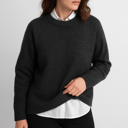 Nordori | Luksuriøs blød rund hals sweater med løs pasform