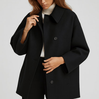 Nordori | Overdimensioneret uldfrakke med lommer