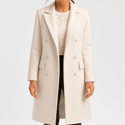 Nordori | Klassisk aftagelig pelskrave, skræddersyet uldfrakke