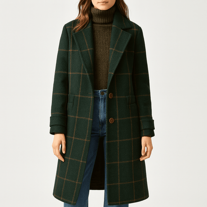 Nordori | Ternet tweed uldfrakke