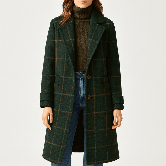 Nordori | Ternet tweed uldfrakke