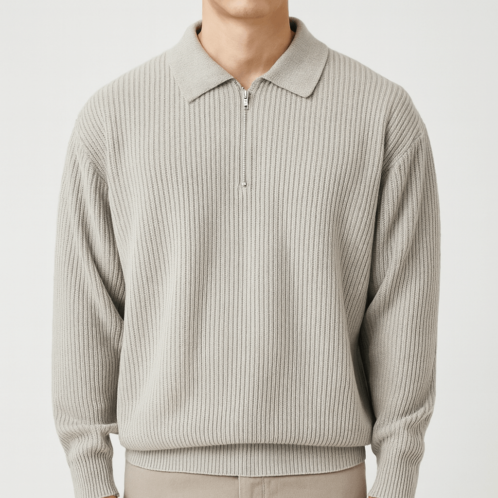 Nordori | Langærmet skjorte med kvart lynlås