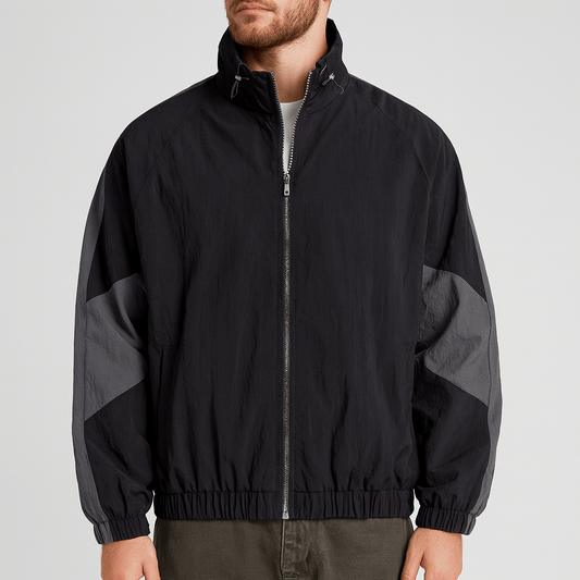 Nordori | Vintage vindjakke med farveblokdesign