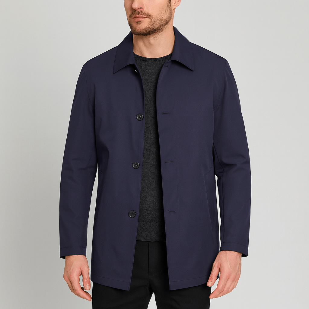 Nordori | Klassisk kort frakke med knapper, skræddersyet snit