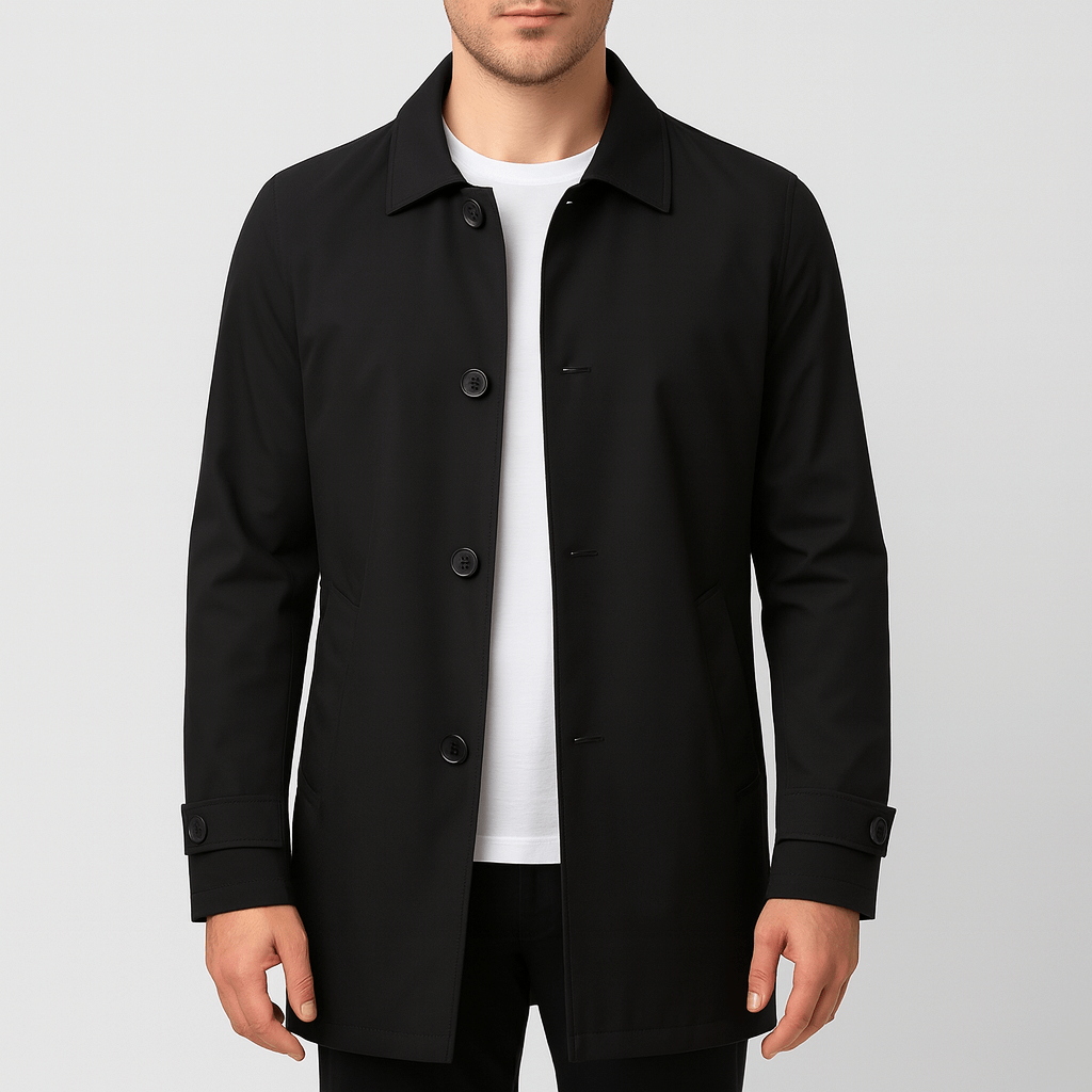 Nordori | Klassisk kort frakke med knapper, skræddersyet snit