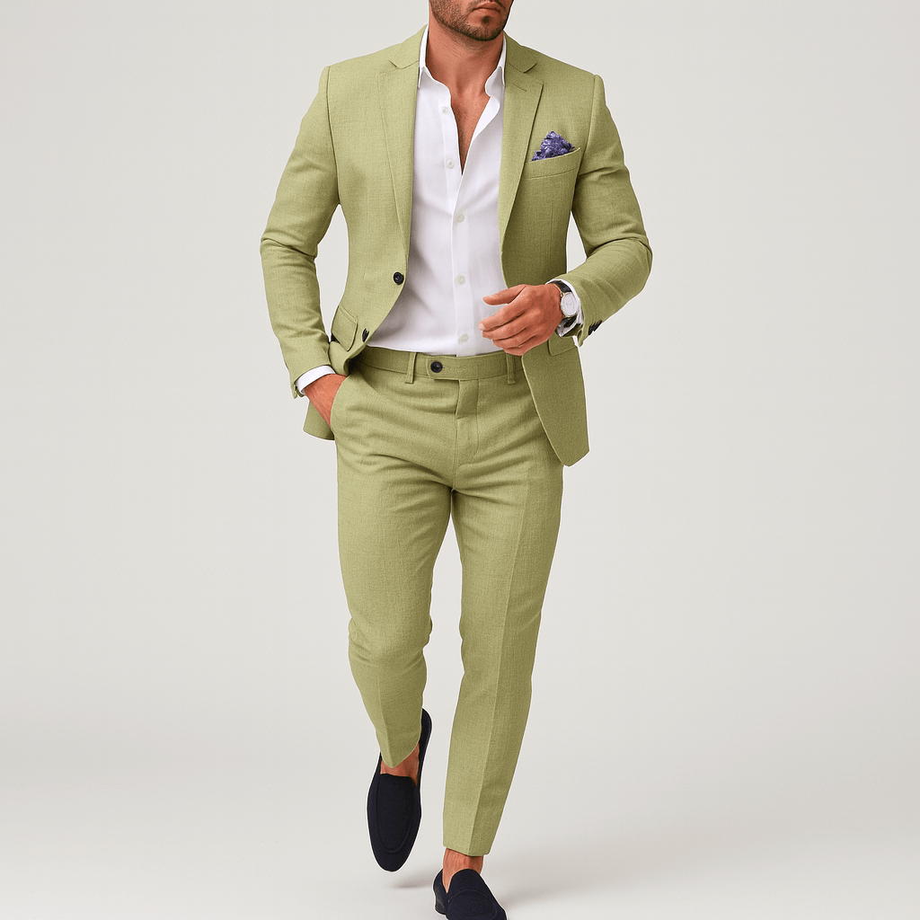 Nordori | Slimfit jakkesæt i hørblanding