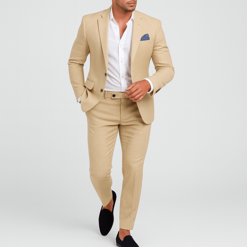 Nordori | Slimfit jakkesæt i hørblanding