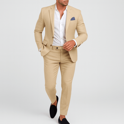 Nordori | Slimfit jakkesæt i hørblanding