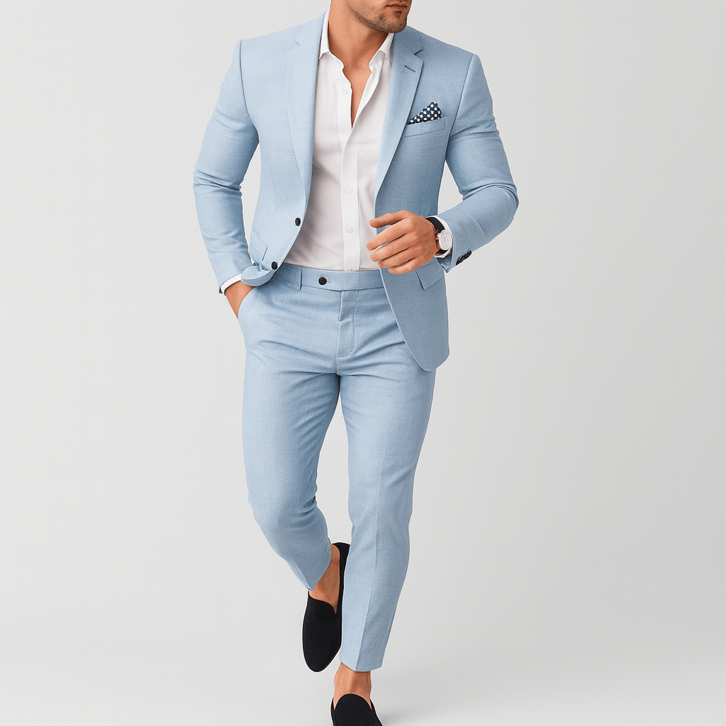 Nordori | Slimfit jakkesæt i hørblanding