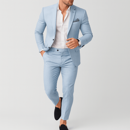 Nordori | Slimfit jakkesæt i hørblanding