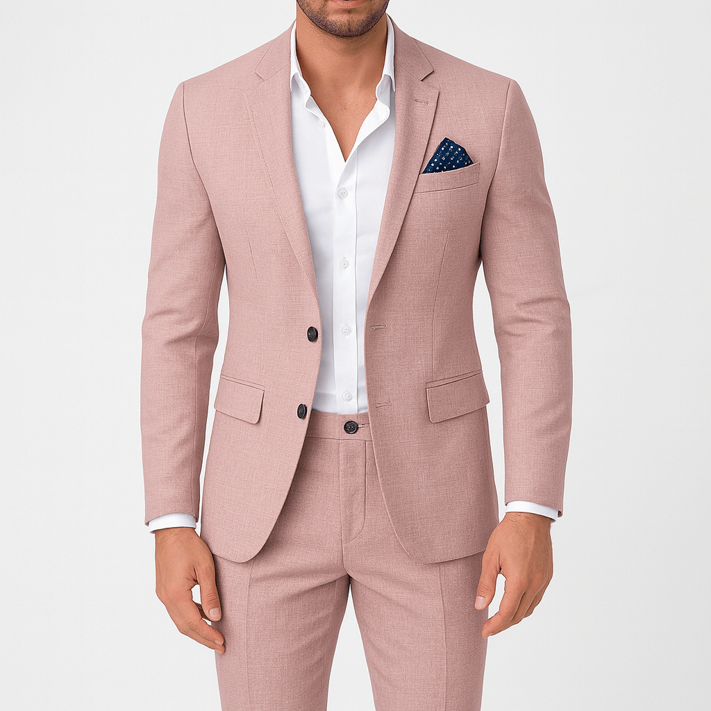 Nordori | Slimfit jakkesæt i hørblanding